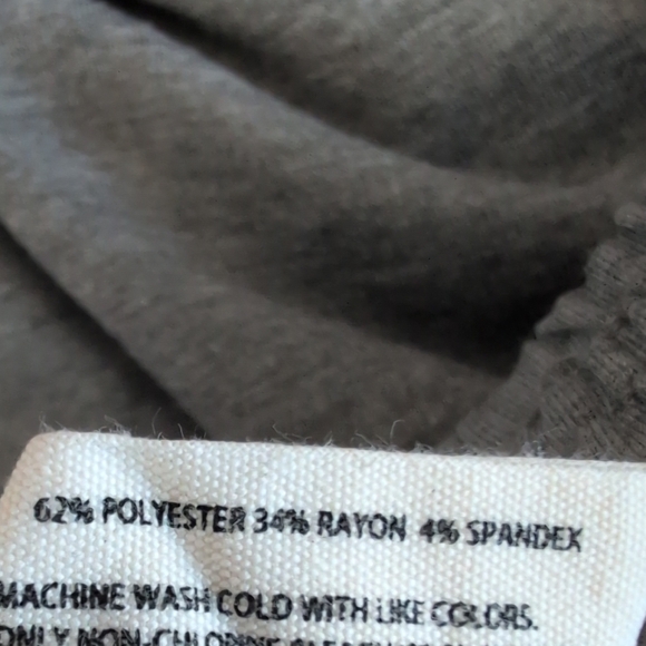 HUE Gray Lounge Pants Stretch Waist Joggers 1X W215 - Picture 9 of 9